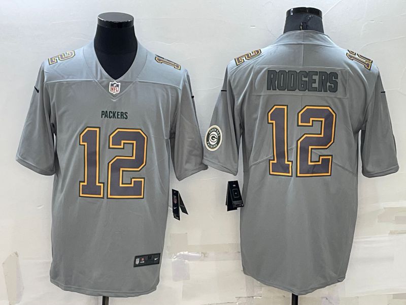 Men Green Bay Packers #12 Rodgers Grey 2022 Nike Limited Vapor Untouchable NFL Jersey